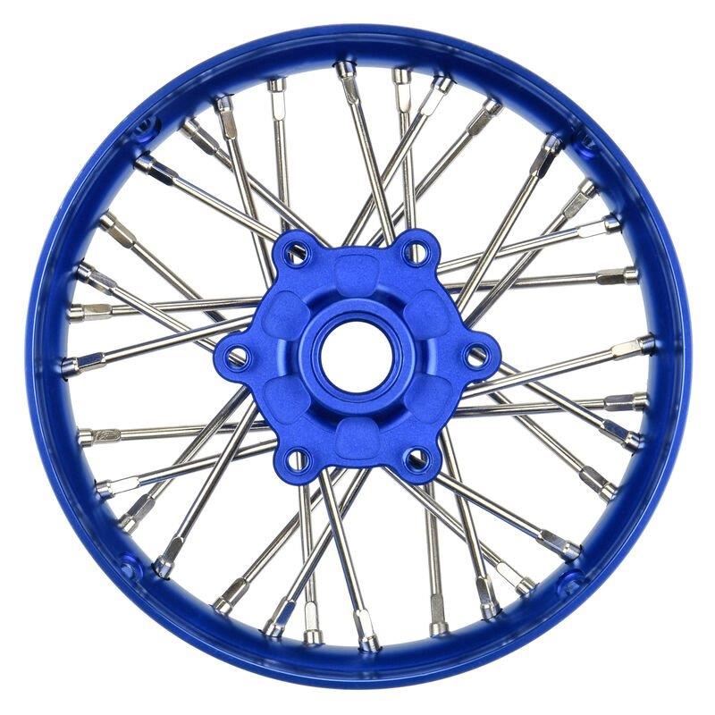 Proline 1/4 Pro-Spec Aluminum V2 Bead Front Wheel Blue/Blue (1): Promoto-SM