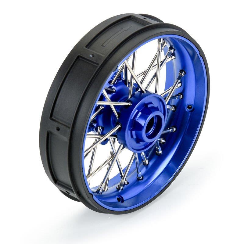 Proline 1/4 Pro-Spec Aluminum V2 Bead Front Wheel Blue/Blue (1): Promoto-SM - 2