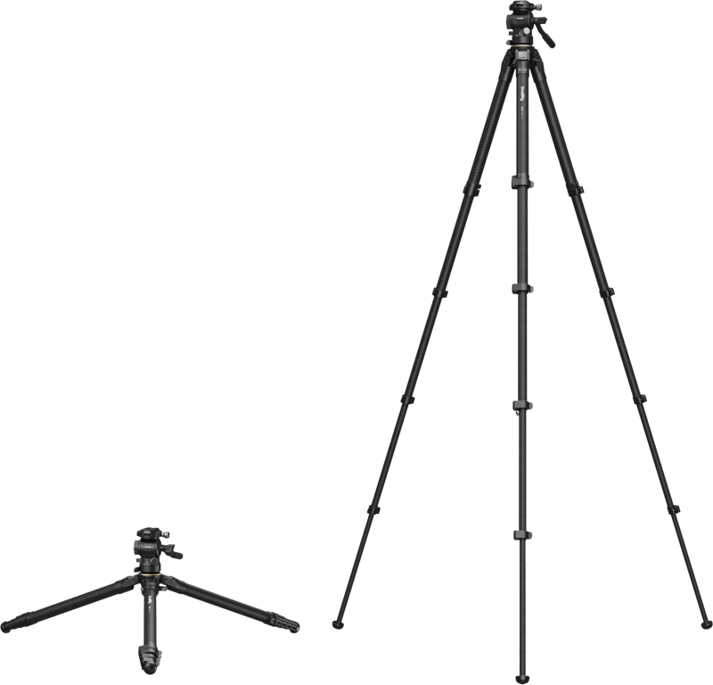 SmallRig 5028 Portable Carbon Fiber Travel Tripod Kit - 4