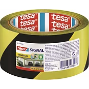 Warning tape Tesa PP Yellow/Black 50mm x 66m