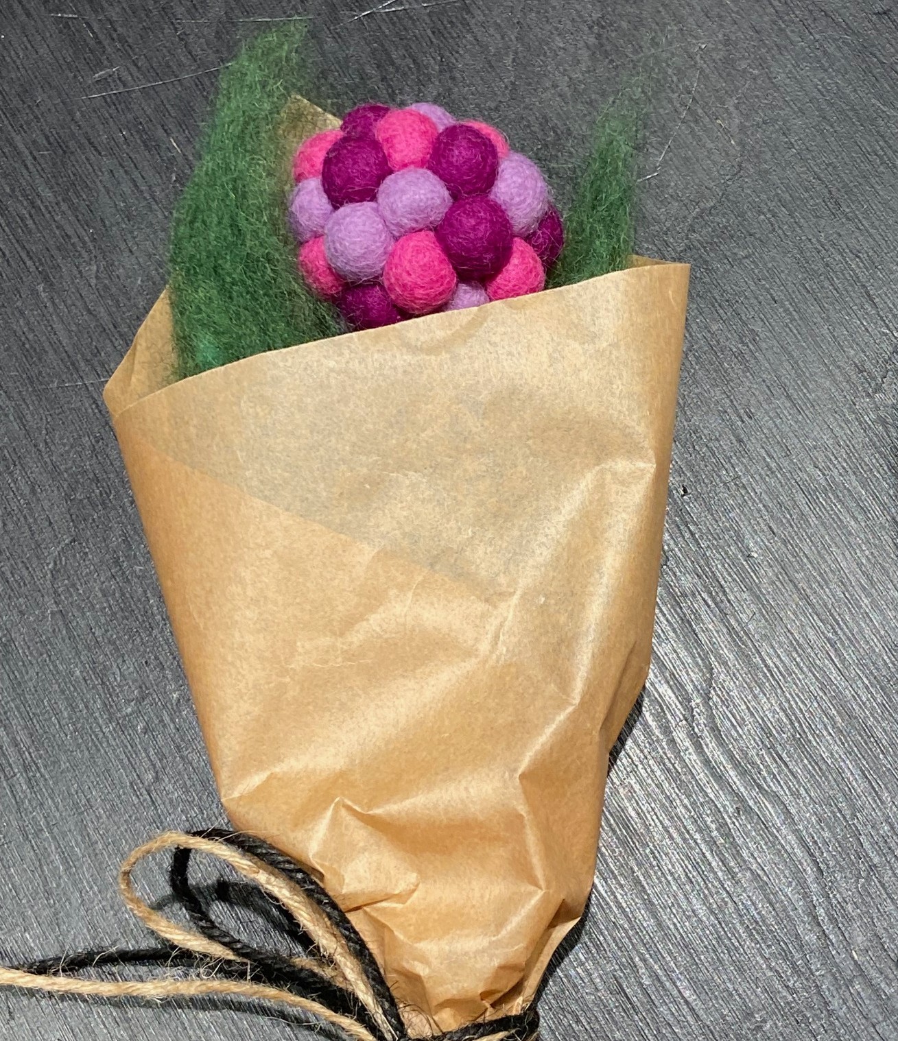 Bollblomma av minibollar 5cm- Rosa-Lila - 3