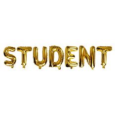 Folioilmapallot "Student" Kultainen