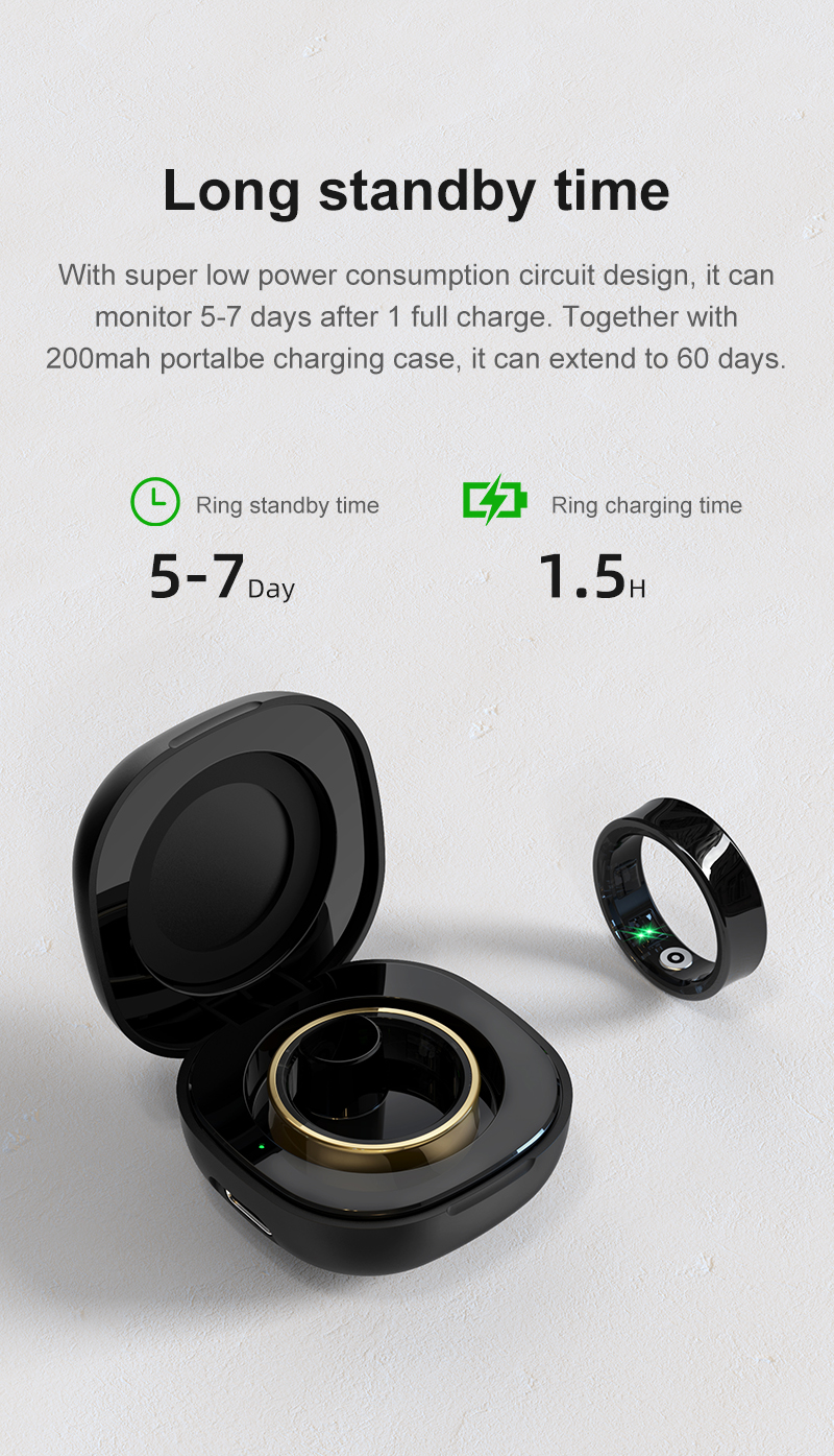 Philippe Palmer Smart Ring Air Gold + Charging Case - 16