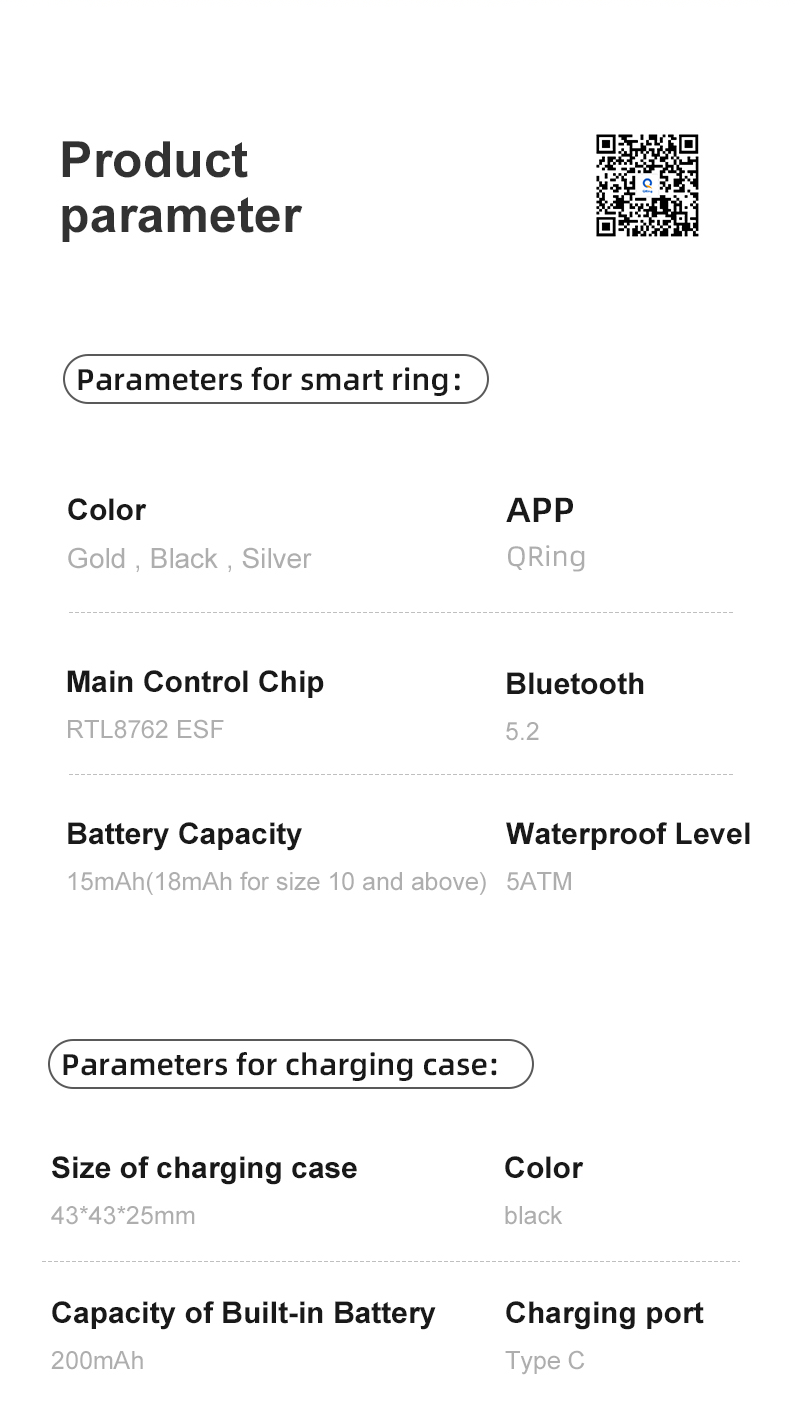 Philippe Palmer Smart Ring Air Gold + Charging Case - 17