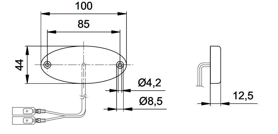 Positionslykta Jokon LED 12V, inkl. 5000 mm kabel - 2