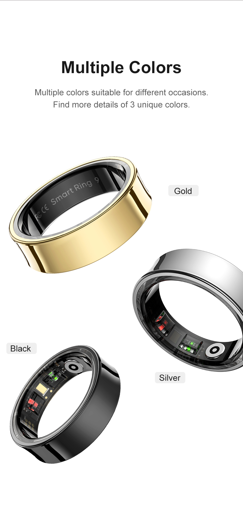 Philippe Palmer Smart Ring Air Black + Charging Case - 10