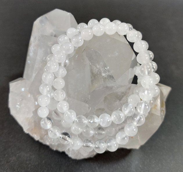 Bergkristall Armband - 7mm Pärlor