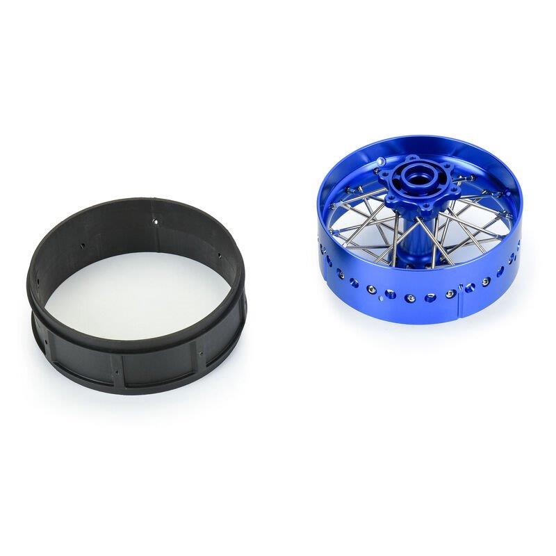 Proline 1/4 Pro-Spec Aluminum V2 Bead Rear Wheel Blue/Blue (1): Promoto-SM - 4