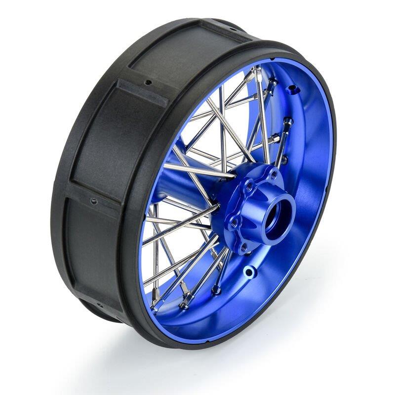 Proline 1/4 Pro-Spec Aluminum V2 Bead Rear Wheel Blue/Blue (1): Promoto-SM - 5