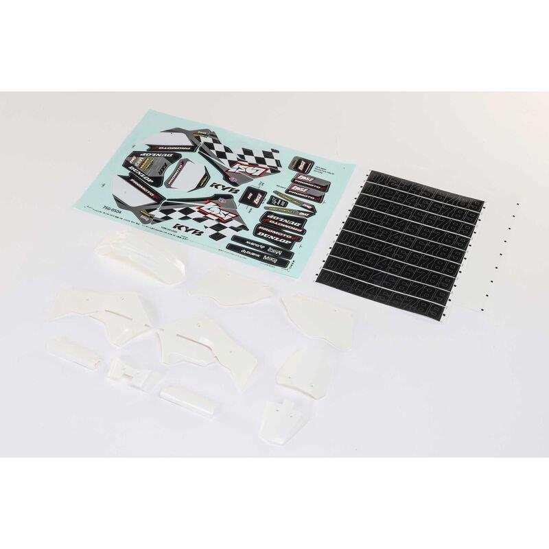 LOSI White Plastics with Wraps: Promoto-MX
