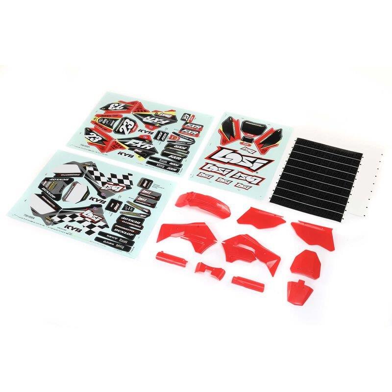 LOSI Red Plastics with Wraps: PM-MX/SM