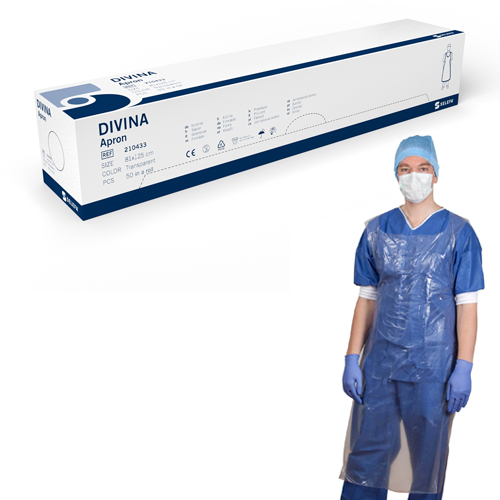 Protection Aprons Roll Divina Transparant, 50St.