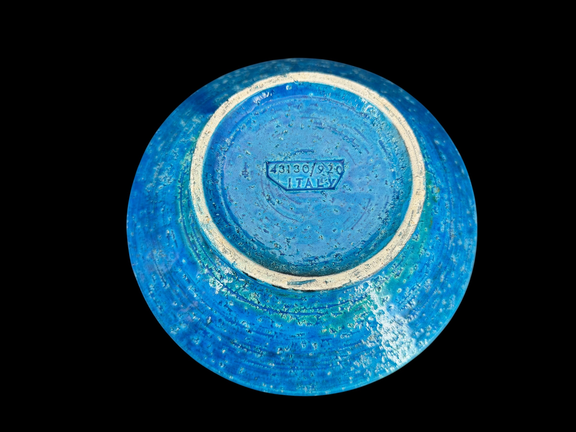 Bitossi,Aldo Londi, rimini blue, skål på fot. - 4