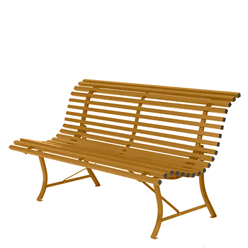 Louisiane bench 150 cm (Ginger bread) - In stock