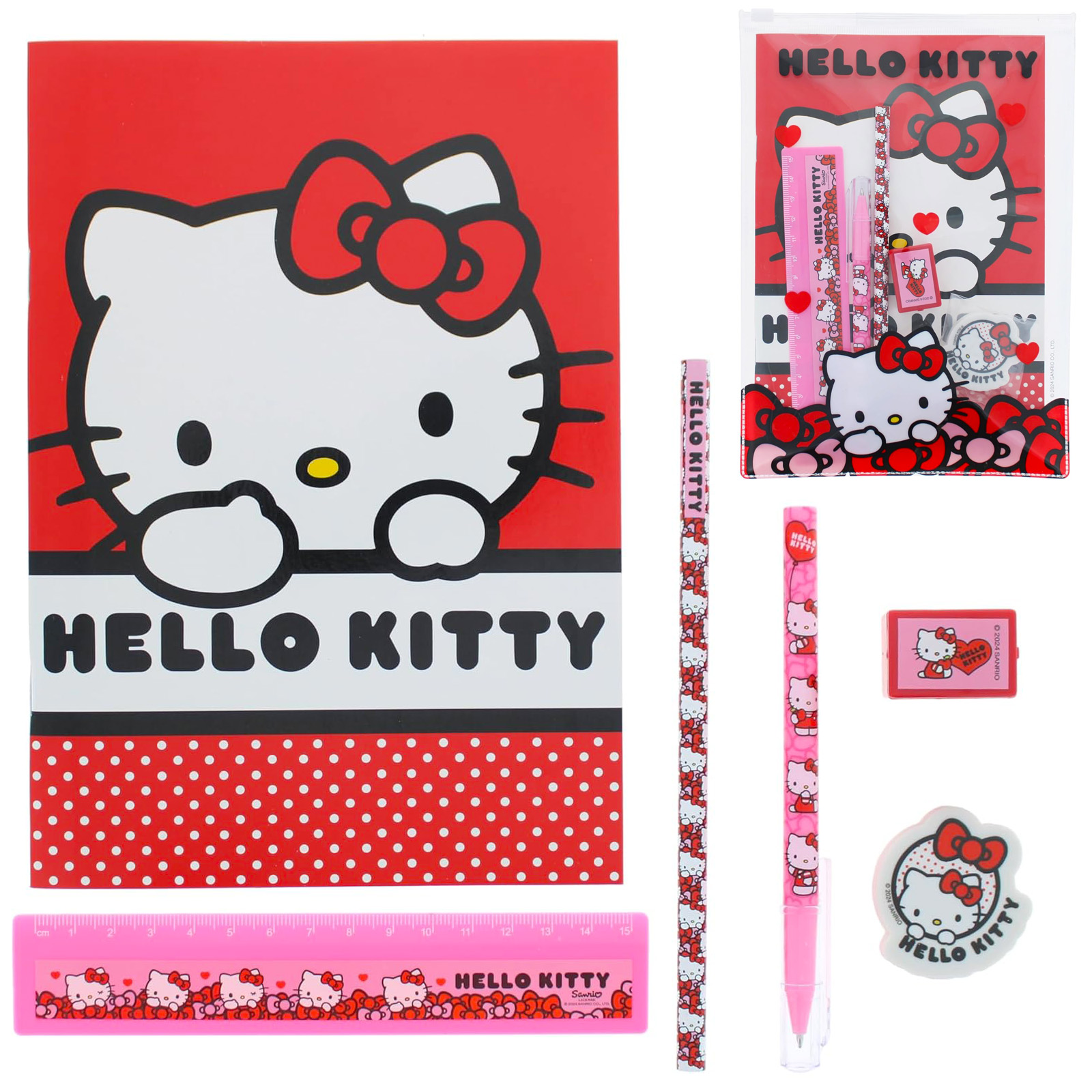 Hello Kitty Super Pennset - Hearts & Bows 