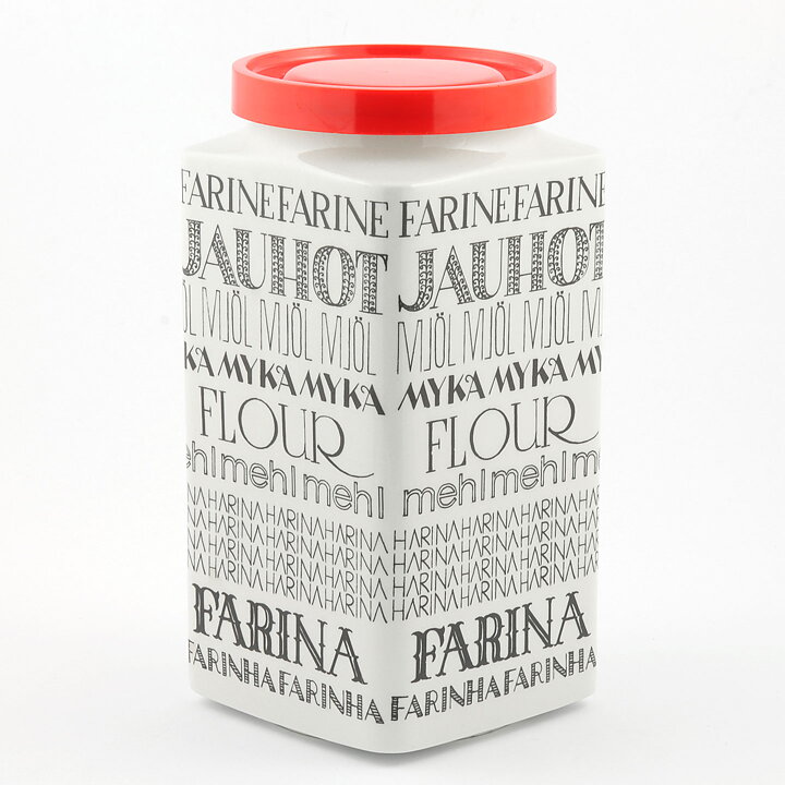 Esteri Tomula (1966) Flour Jar with Text Decor 20 cm (2)