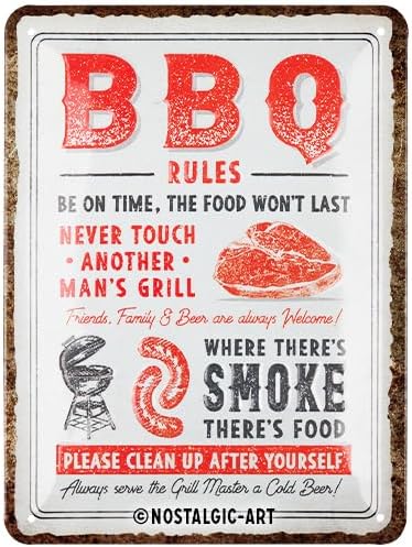 Skylt - BBQ Rules