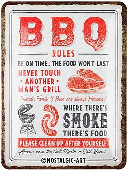 Skylt - BBQ Rules