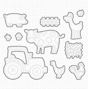 MY FAVORITE THINGS -Farm-tastic Friends STAMP & DIE SET