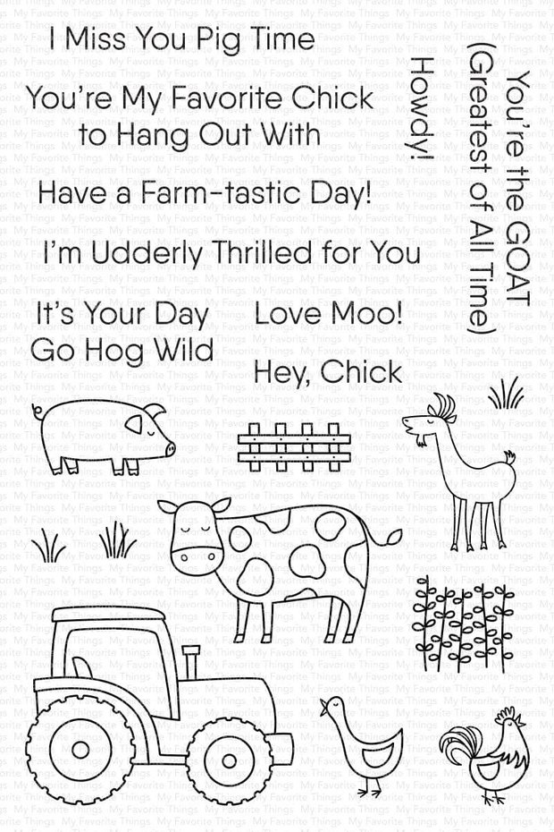 MY FAVORITE THINGS -Farm-tastic Friends STAMP & DIE SET