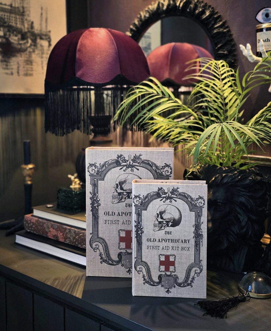 Boklåda 2set - Skull Pharmacy