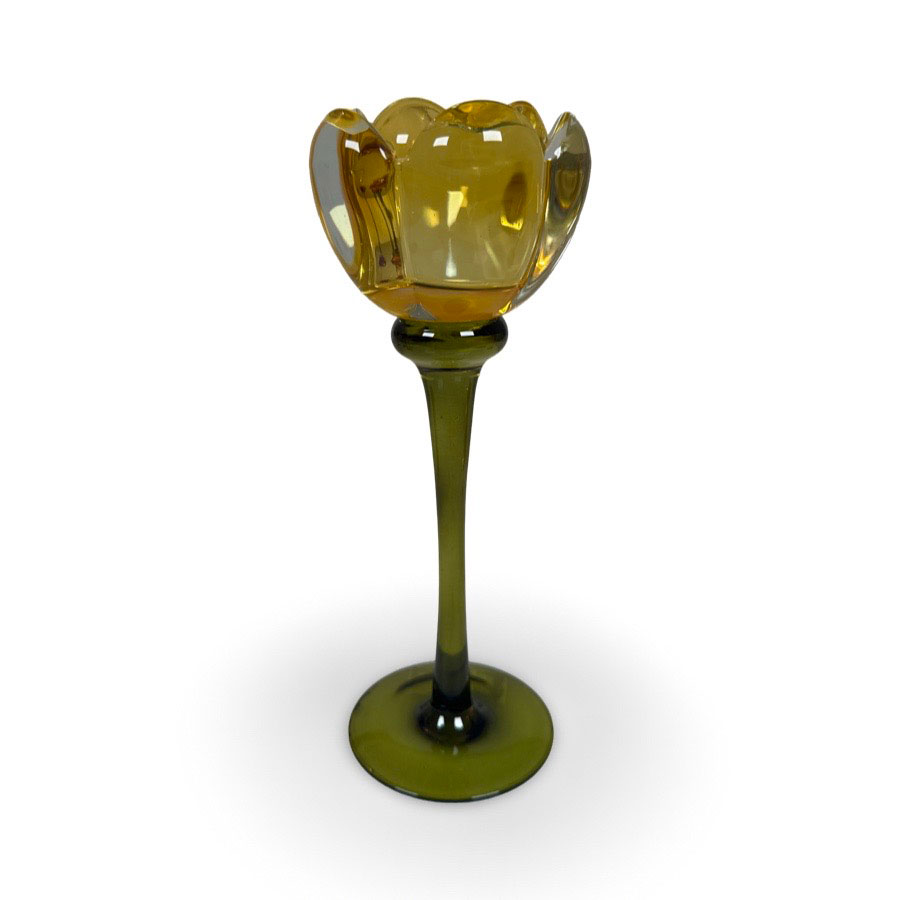 Ljuslykta / Ros / H: 21,5cm