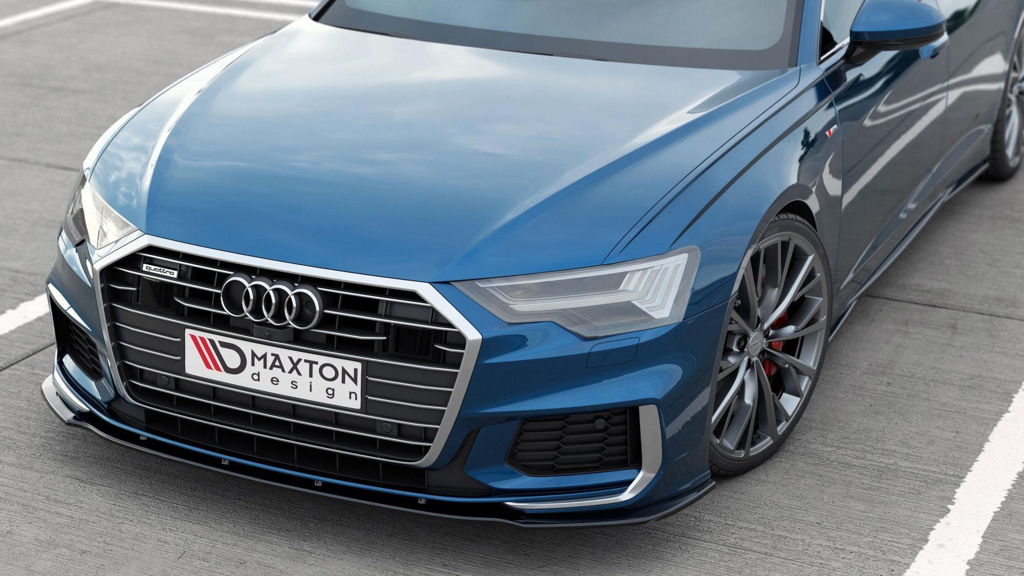 Maxton - Front Splitter V.2 Audi A6 S-Line / S6 C8 / C8 Facelift