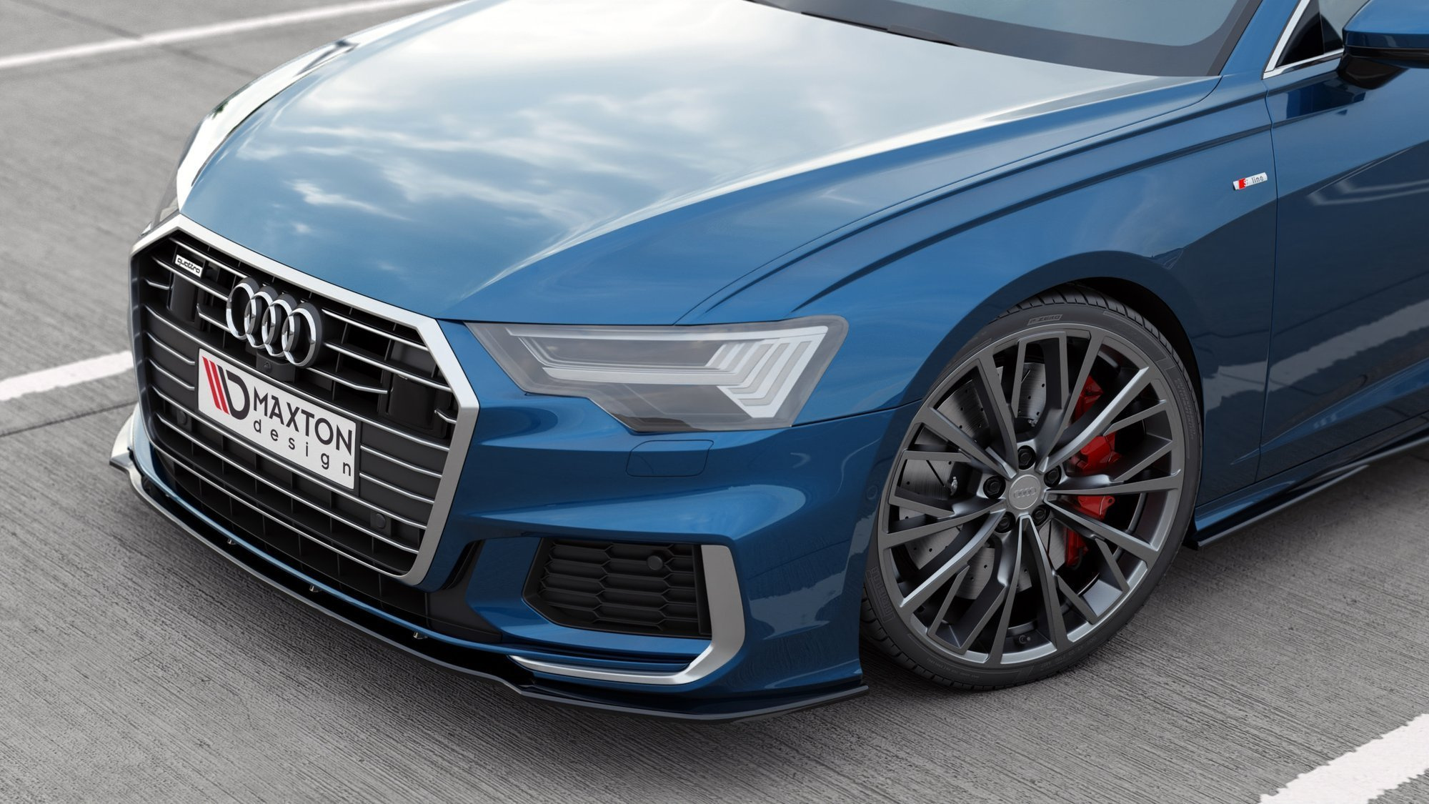 Maxton - Front Splitter V.2 Audi A6 S-Line / S6 C8 / C8 Facelift - 4