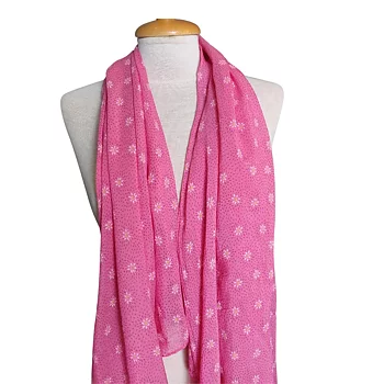 Sjal Blom Cerise