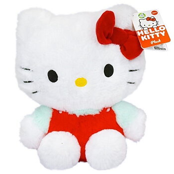 Hello Kitty Fluffy Mjukis Gosedjur 28 cm - Röd/Mint