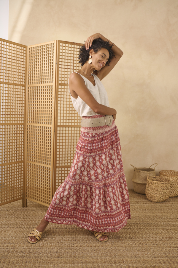CRTIAH  SKIRT - ETHNIC GEOMETRIC