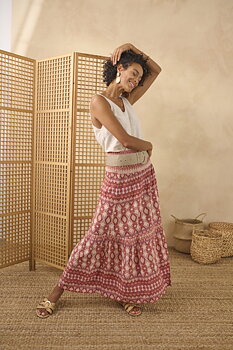 CRTIAH  SKIRT - ETHNIC GEOMETRIC