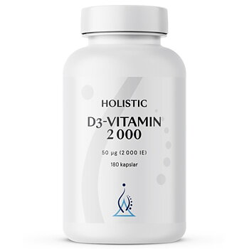D3-vitamin 2000, 180 kaps- Holistic