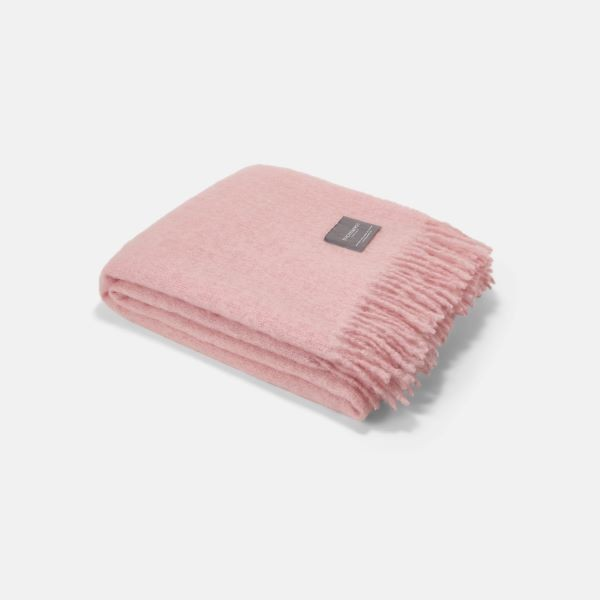 Pläd Mohair Rosé
