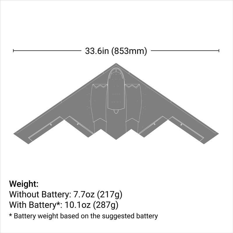 E-flite Micro B-2 Spirit of America Twin 30mm EDF BNF Basic - 29