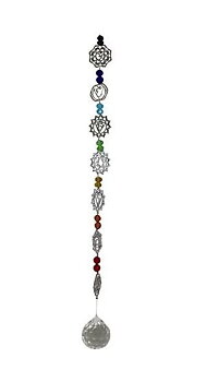 Chakra symboler med Kristallhänge  