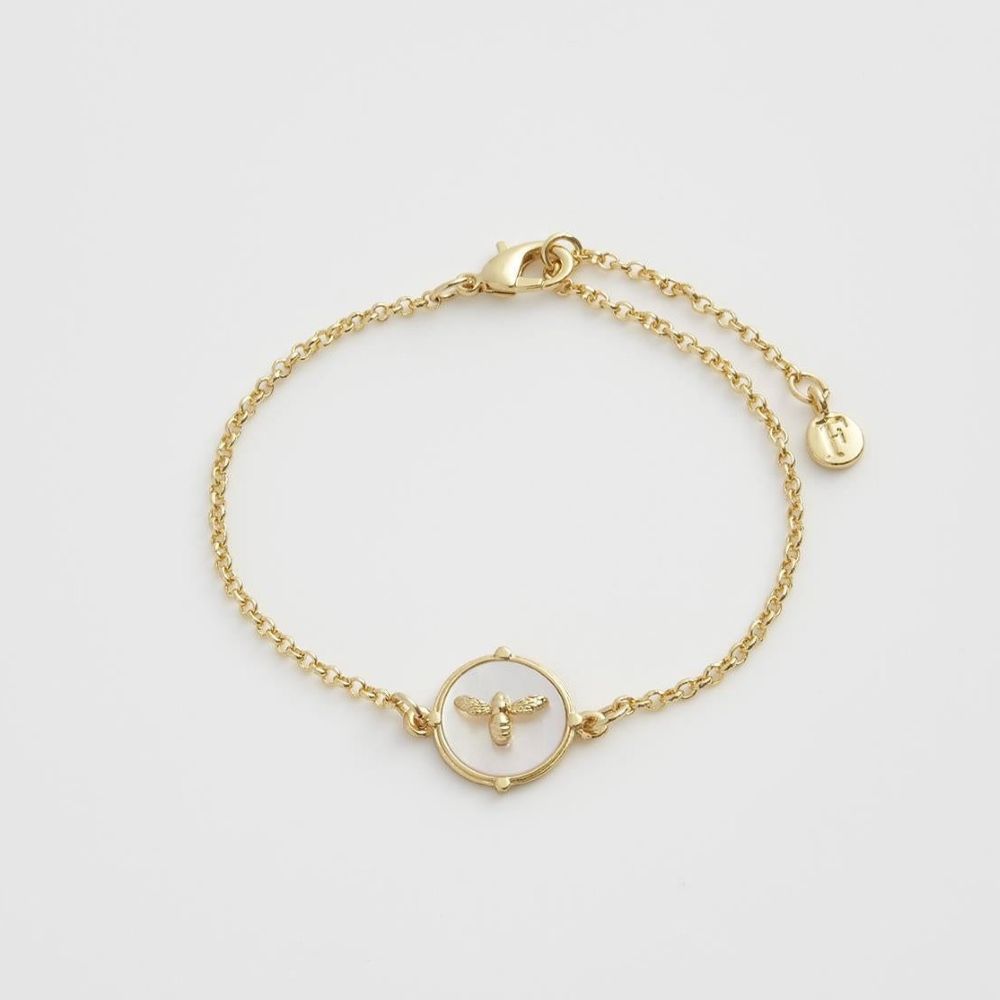 Fable Honey Bee & Pearl armband