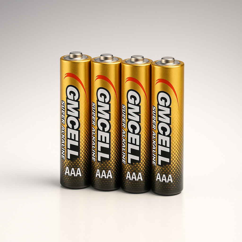 AAA Batterier - 4 st - Alkaliska batterier med 140 minuter urladdningstid