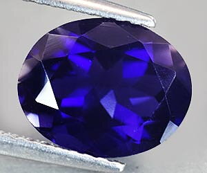 Preciosa piedra preciosa de iolita suelta natural ovalada de 2,13 ct de alta calidad