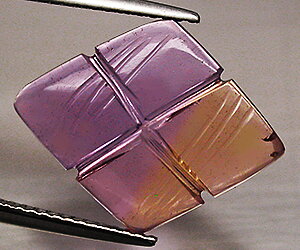 Piedra preciosa ametrina bicolor natural rara de 5,12 ct
