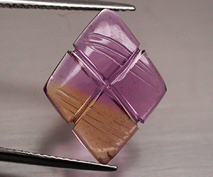 Piedra preciosa ametrina bicolor natural rara de 5,12 ct - 2