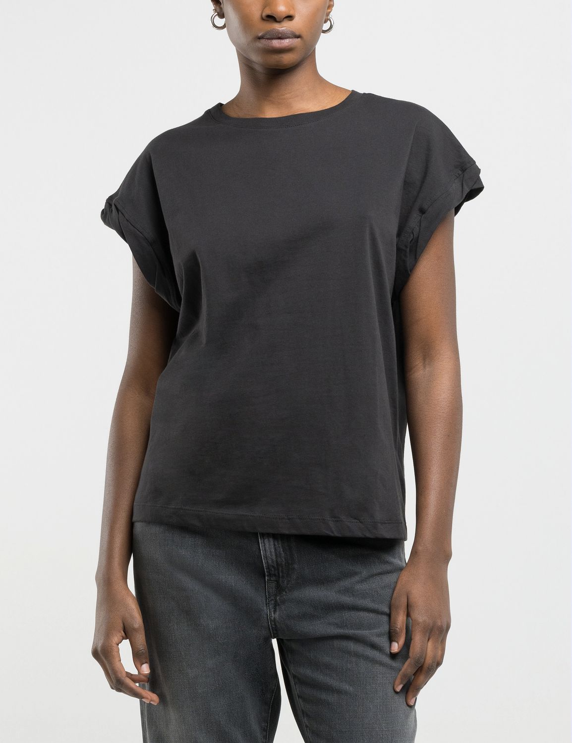 Replay T-shirt Back Print Washed Black