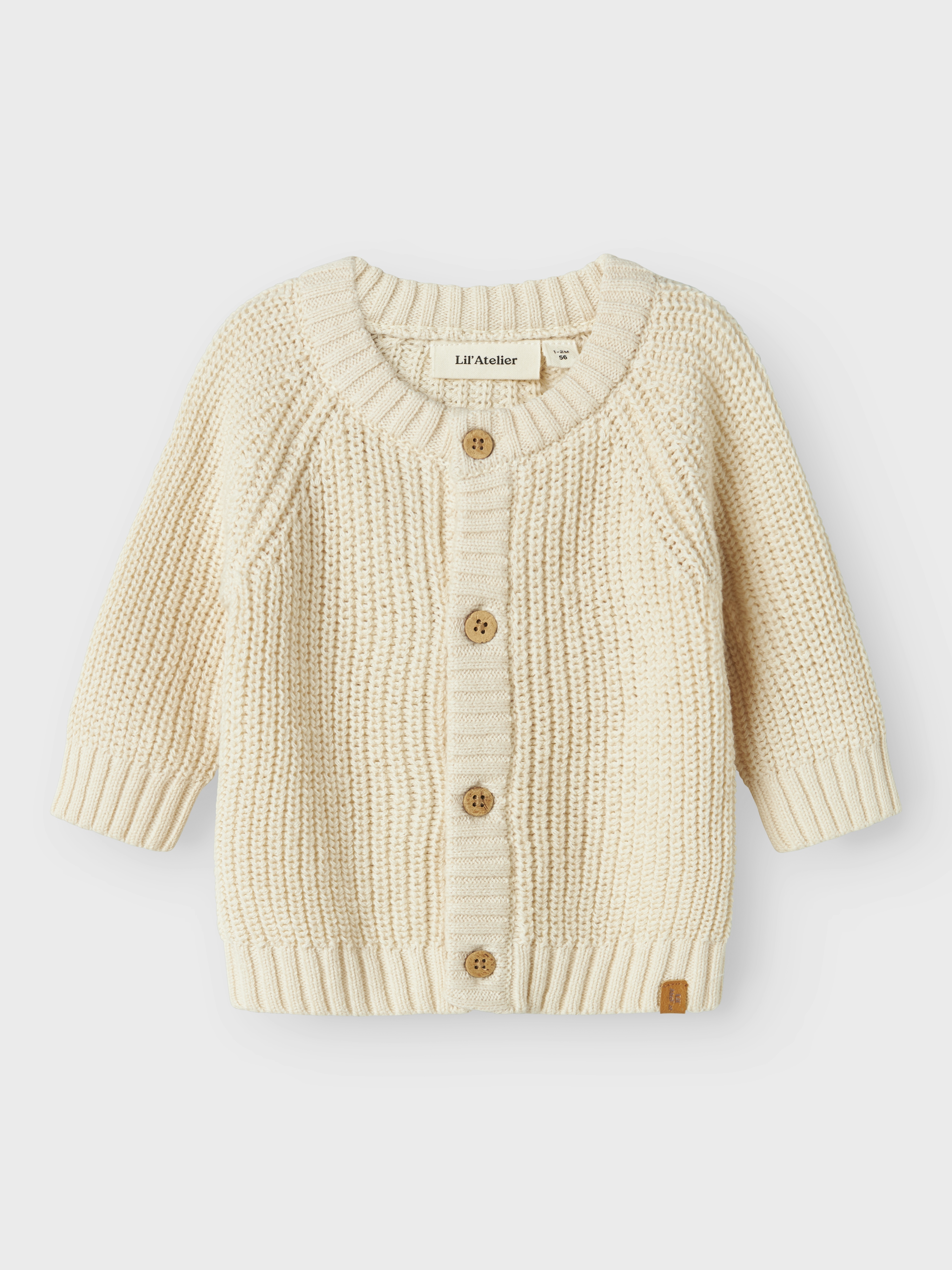 NBNEMLEN LS KNIT CARD LIL NOOS  turtledove