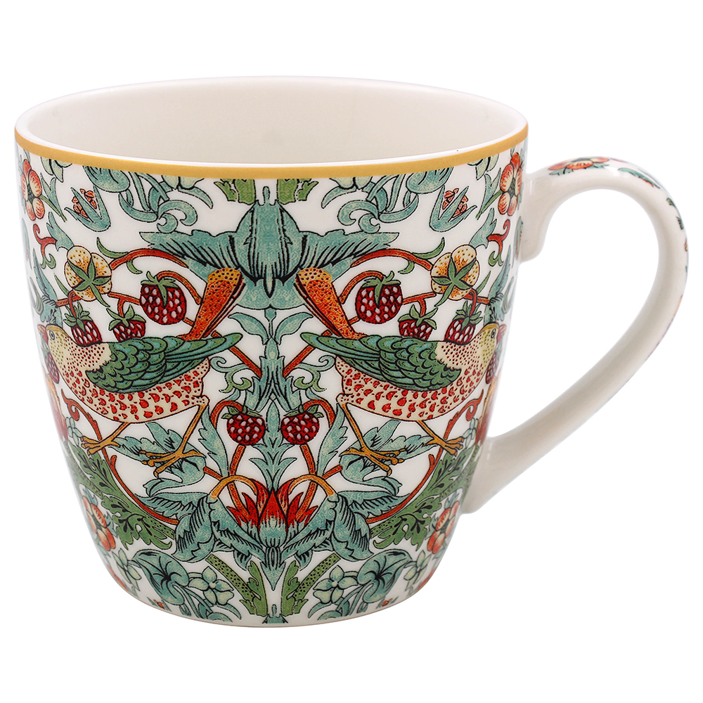William Morris White Strawberry Thief- Frukostmugg