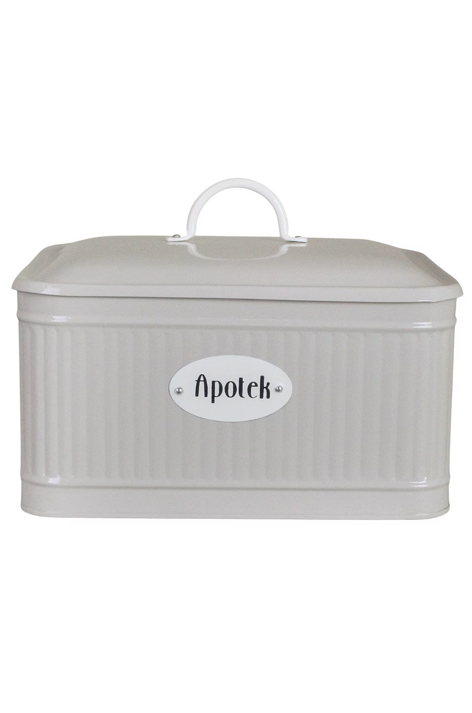Tin with lid - Pharmacy - Beige