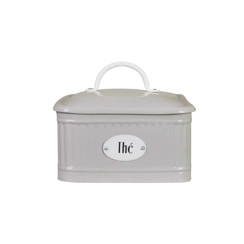 Tin with lid & compartments - Thé - Beige - 4