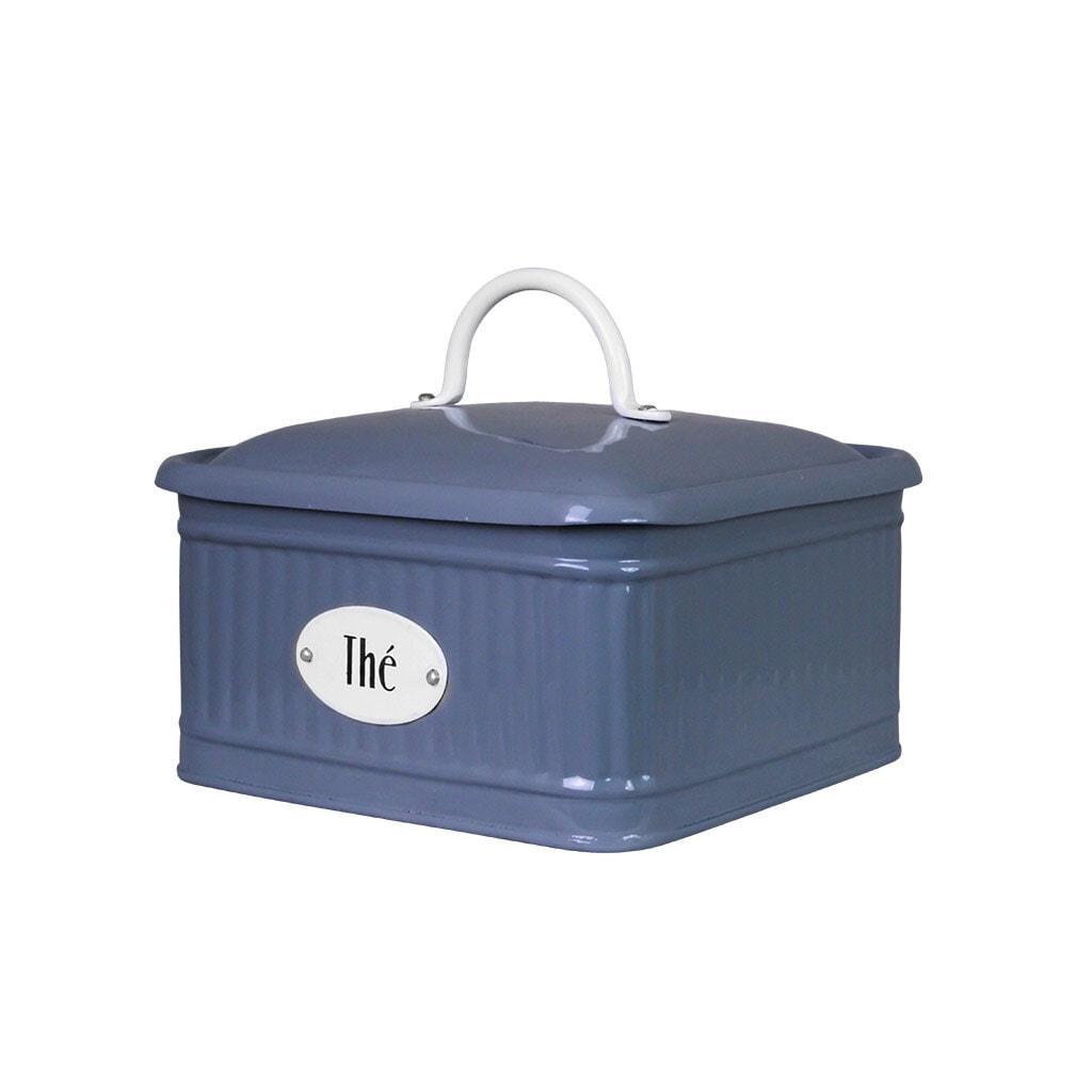 Tin with lid & compartments - Thé - Blue - 2