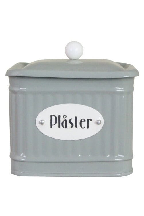 Tin box with lid - Plasters - Green