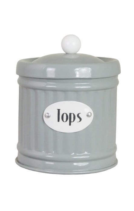 Tin with lid - Tops - Green