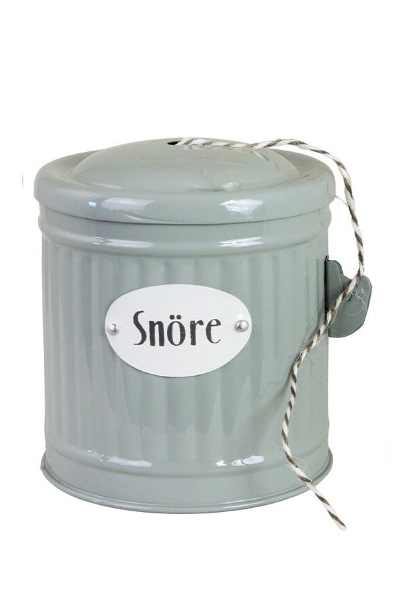 Tin can with lid - Snöre - Green